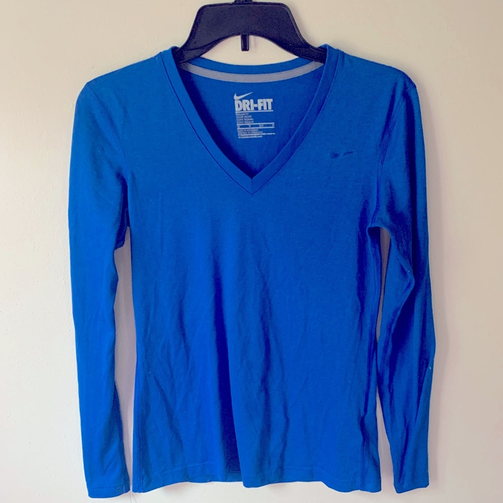 Nike dri fit blue long sleeve